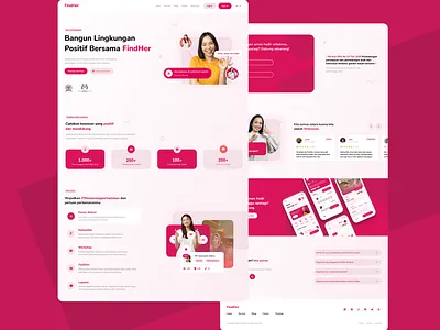 Profile company website branding colorfull company experience interface pink profile public ui uiux uiuxdesign userinterface ux website woman