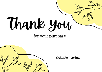 Thank You Card for your Business business card card on purchase thank you thank you card thank you for purchase