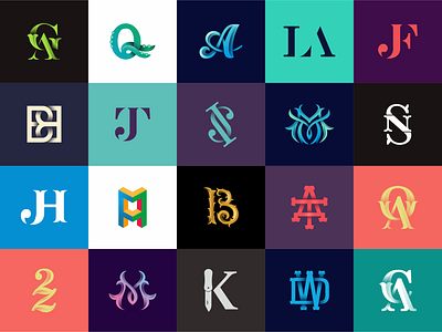 monograms branding graphic design logo monograms