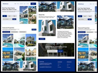 Real Estate Landing page design branding figma graphic design illustration landing page ui user experience user interface user research ux visual identity