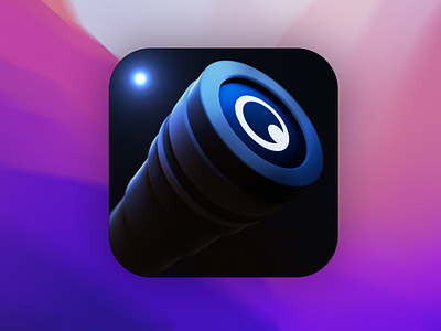 Skywatcing App Icon 3d app icon dark graphic design icon ios logo night telescope