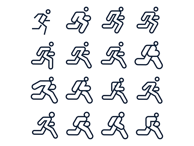 Runner shape exploration grid icon icon system iconset pictogram runner
