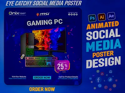 I will do animated social media poster deisgn animated banner ads animated digital ads animated display ads animated web banner animation discord animated banner dynamic banner ads graphic design motion graphics shopify animated banner social media graphic social media post design social post design web design social