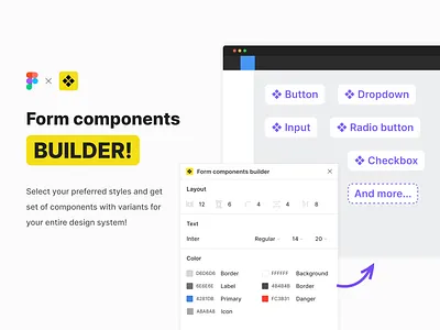 Form components builder - Figma plugin builder components design system figma figma plugin free builder free figma plugin ui