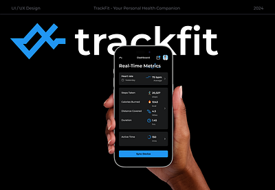 TrackFit - Your Personal Health Companion branding fitnessapp healthtech mobiledesign trackfit ui ux design