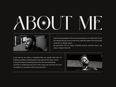 About me section - about section - landing page about about company about me about page about section about us art artist branding clean design figma graphic design illustration interactive landing page logo ui ux vector