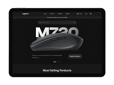 Logitech Dark Web Design - UIUX Design darkmodedesign darkmodewebsite darktheme darkweb designportfolio logitech logitechdesign micuidesign micweb minimalist productsdesign redesignlogitech redesignwebsite ui uiux ux uxdesign webdesign