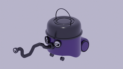 Vacuum cleaner 3d animation graphic design motion graphics