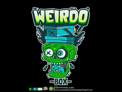 WEIRDO BOX art artwork cartoon character cartoon clothing design illustration merch