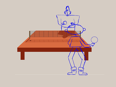 Table Tennis WIP 2d 2d animation animation ball design motion motion design motion graphics rough table tennis