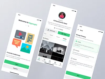 Mypeople social media mobile app design app design facebook mobile app design mypeople social media app design ui design ui ux uiux usa