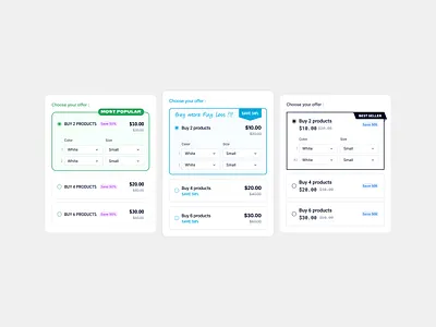 Quantity Breaks - UI Design bundle bundle product bundle template design discount ecommerce element figma offer offer template offers quantity breaks ui volume discount