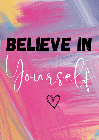 Believe In Yourself Wall Art believe in yourself believe in yourself quote classroom decor classroom poster motivation for work motivational poster motivational quote motivational wall art quotes for wall room decor study motivation wall art wall poster