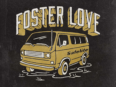 Foster Love - Illustration for T-shirt angonmangsa badge badges brand branding design graphic design graphicdesign hand drawn illustration logo merch merchandise streetwear tees tshirt van vintage