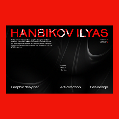 Portfolio site for graphic designer branding design figma illustration inspiration logo typography ui uiux web design