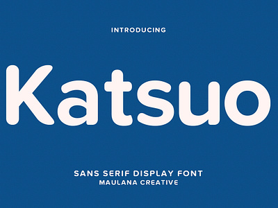 Katsuo Sans Display Font animation branding design font fonts graphic design illustration logo nostalgic ui