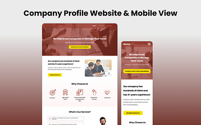 Company Profile Website & Mobile View mobile ui ui ui ux ux website design