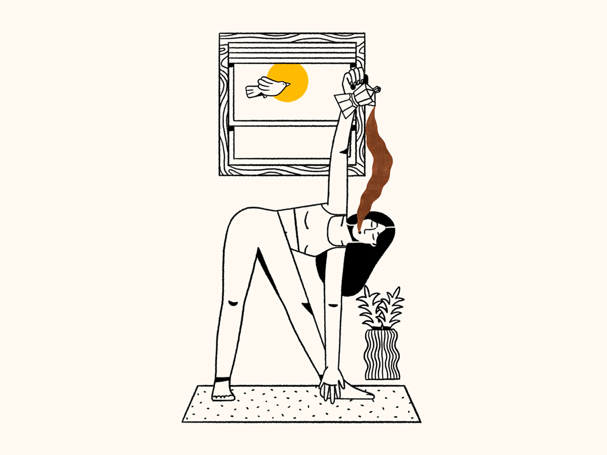 Morning stretching routine 🌞 by Elisa Falchini on Dribbble