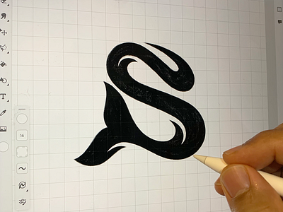 S - Shark Sketch animal branding fish illustration letter s logotype s s logo shark simple logo sketch type typography