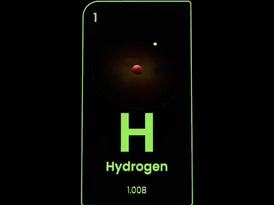 Hydrogen Card 3d atom chemistry electron element hydrogen interactive neutron periodic proton table
