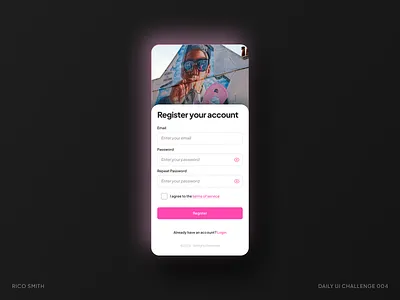 Registration Form design form form design graphic design mobile typography ui ui design ux ux design uxui