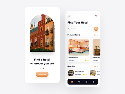 Hotel Booking Mobile App app design graphic design ui ux web website