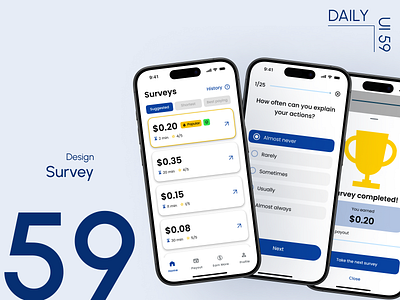 Day 59: Survey Screen daily ui challenge form design survey screen design ui ui design user research ux