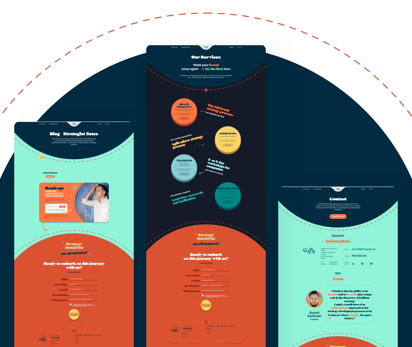 The Gaps – a unique design studio specializing in strategy desig clean clean ui design graphic design landing page ui uiux unique ux web web design website website design