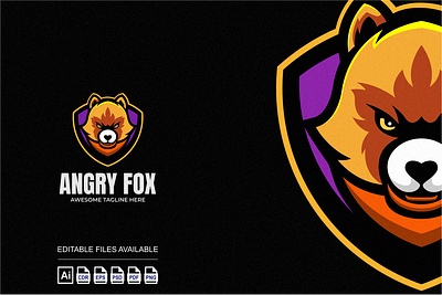 Fox Head Illustration Mascot Logo 3d branding colorful design fox graphic design illustration logo