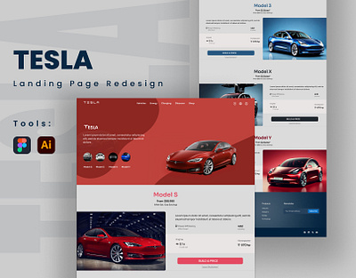 Tesla Landing Page Redesign animation asthetic design design graphic design interaction design ui user interface ux
