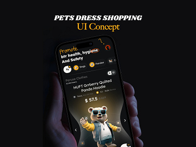 Pets Dress Shopping UI Design Concept 3d adobe photoshop animation app behance branding design figma graphic design illustration instagram logo motion graphics ui uiux ux
