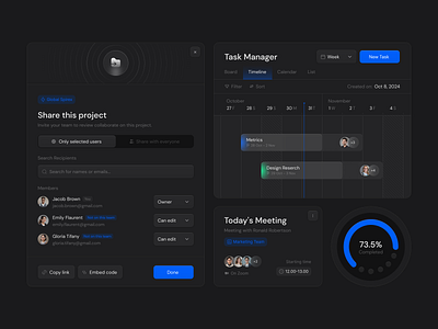 Product Management Pannel - Task Manager admin panel app application crypto dark dashboard interface management planner saas saas ui schedule task to do list todo token ui ui ux user experience web 3
