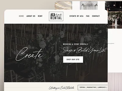 ACA Event Rental Website Example event rentals web design event rentals website design good shuffle web design website design