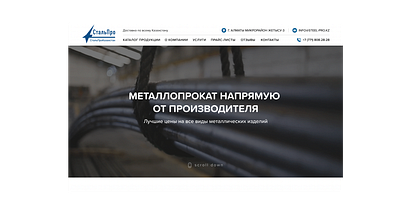 SteelProKazakhstan branding logo ui ux web design