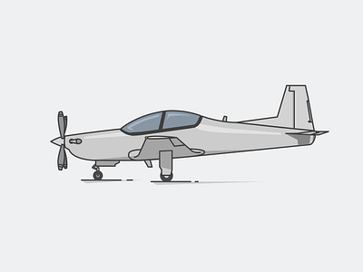 Propelled Aircraft KT-1B WongBee aircraft airplane illustration kt 1b landing line plane propelled turboprop vector wing wongbee