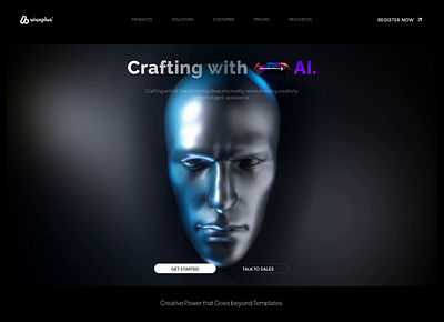 AI Tool Landing page ai artificial intelligence design figma home page illustration landing page logo product saas site tool ui ux vector web web design web page web3 website