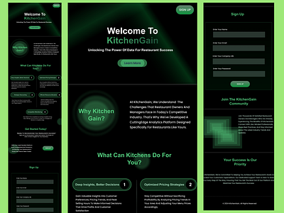 Kitchen Landing page Design branding design figma illustration kitchen landing page design ui user experience user interface user research ux visual identity