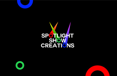 Spotlight Show Creations blue colorfull green logo red spotlight