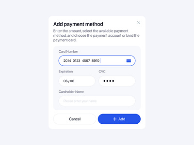 Universal UI Kit (Web) Add payment method ui