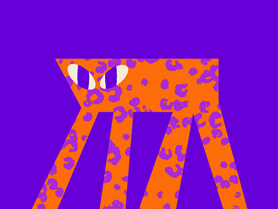 Leopard ^. .^ 2d 2d animation ae after effects animals animation character character design gif illustration leopard loop motion motion design
