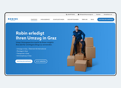 Webdesign for Moving Company branding design hero moving moving company ui webdesign website design