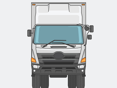 Truck Container vector Illustration container fridge front illustration line logistic trailer truck vector vehicle view
