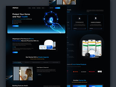 Home security branding design ui web web design