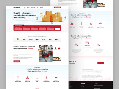 Shipping company branding design ui web web design