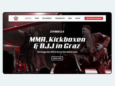 Webdesign for Martial Arts Gym branding gym kickboxing martial arts mma ui webdesign website website design