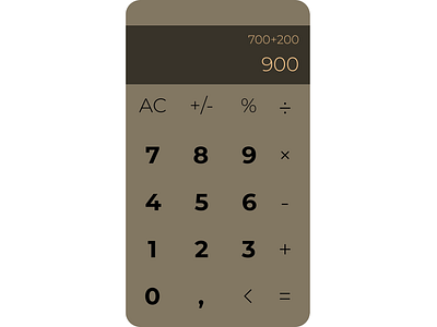 DailyUI 004 - Calculator dailyui 004 ui