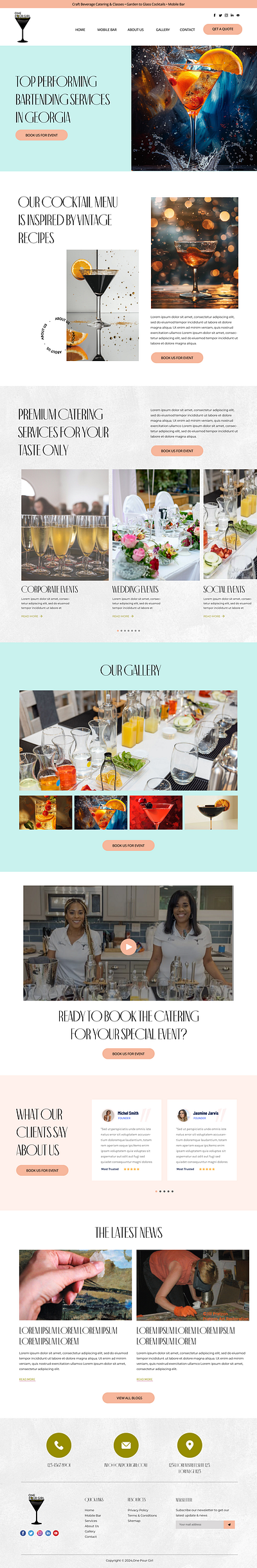 Restaurant & pub website UI/UX design. branding design graphic design typography ui ui design ux ux design web design
