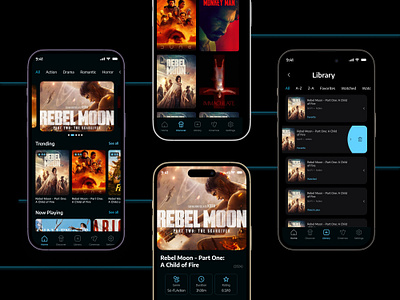 Movie App UI/UX design design figma home page mockup movie app onboarding page ui