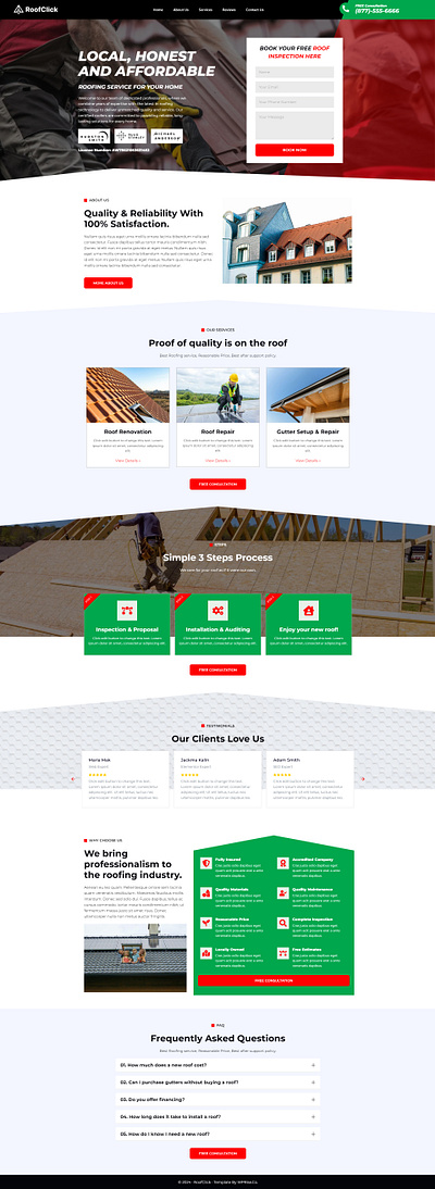 RoofClick – Roofing Landing Page Template roof landing page roof repair roof repair landing page roofing roofing company roofing company web design roofing contractor landing page roofing landing page roofing landing pages roofing lead generation roofing service landing page roofing website