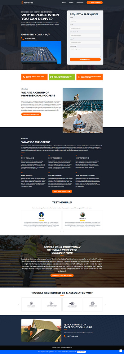 RoofLead – Roofing Landing Page Template roof landing page roof repair roof repair landing page roofing roofing company roofing company web design roofing contractor landing page roofing landing page roofing landing pages roofing lead generation roofing service landing page roofing website
